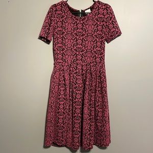 Lularoe Magenta patterned Amelia